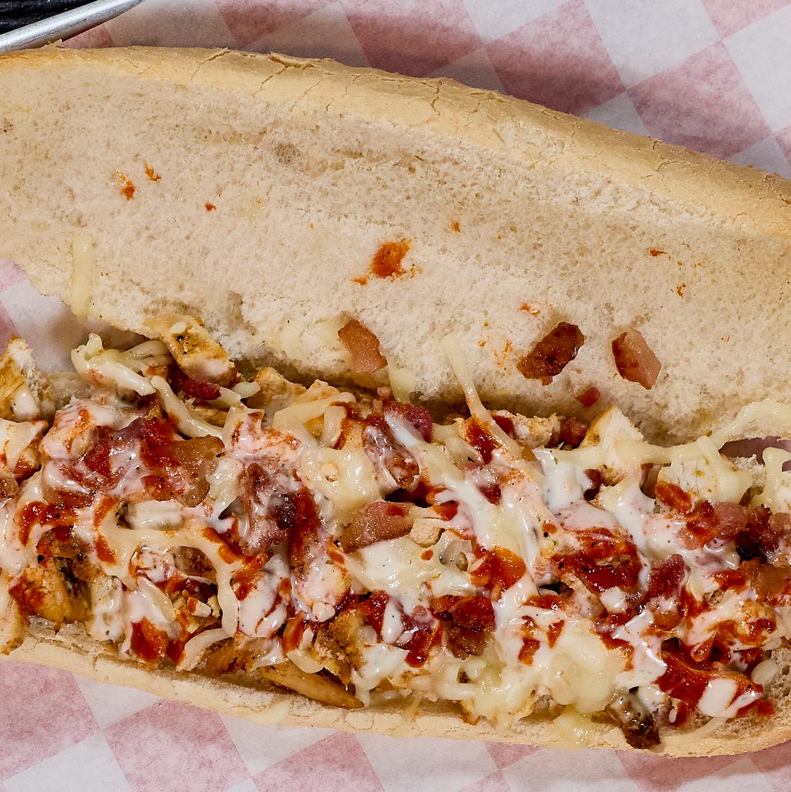 Spicy Chicken Bacon Ranch Sub.