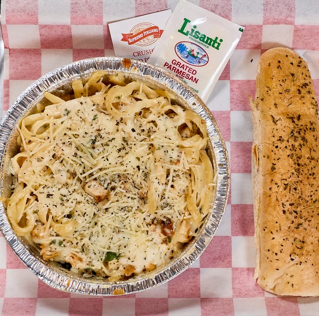 Chicken Alfredo Pasta.