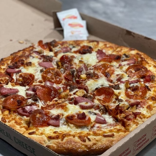 The Carnivore Large Pizza.