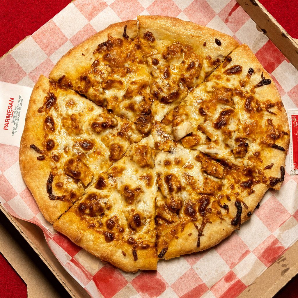 Buffalo Chicken Texas Pizza.