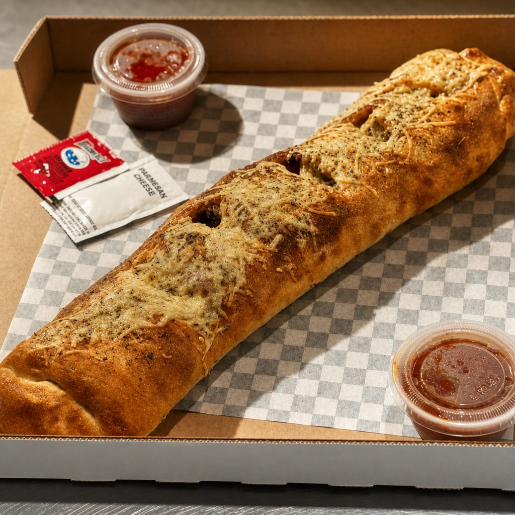 Personal Buffalo Chicken Stromboli.