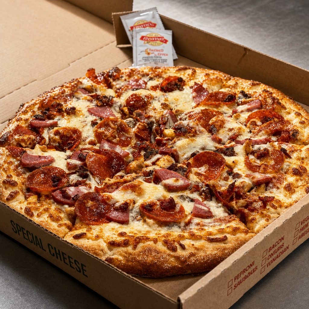 The Carnivore Large Pizza.