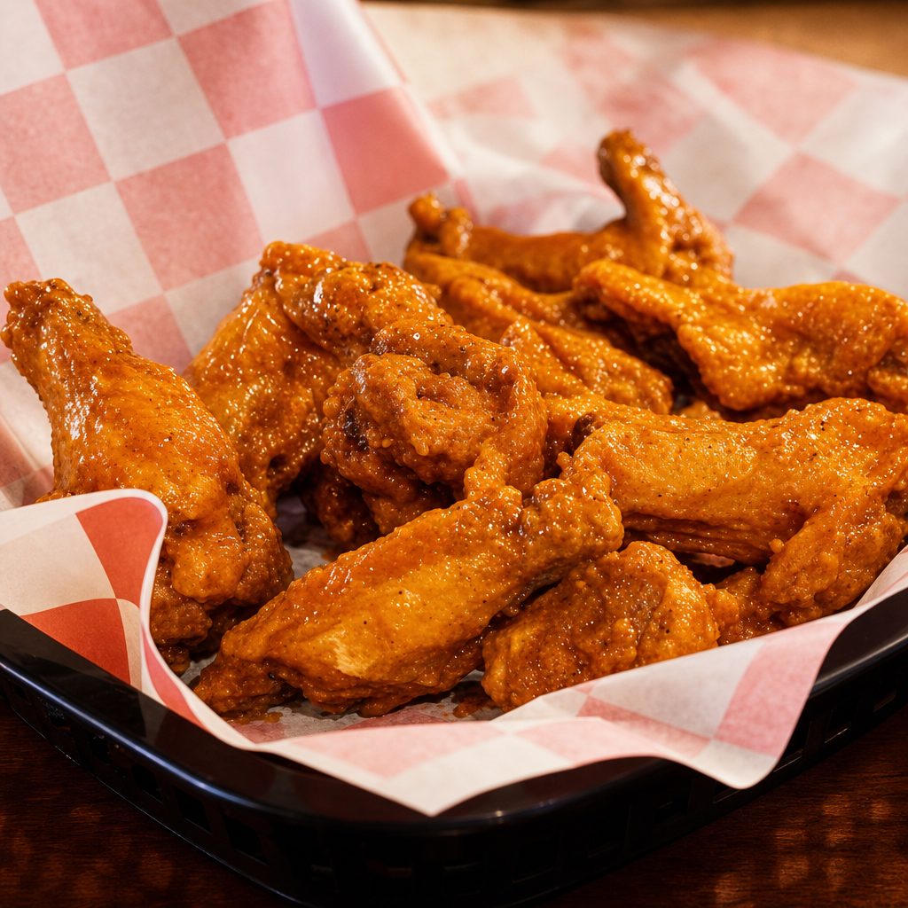 6 Bone-in Wings.